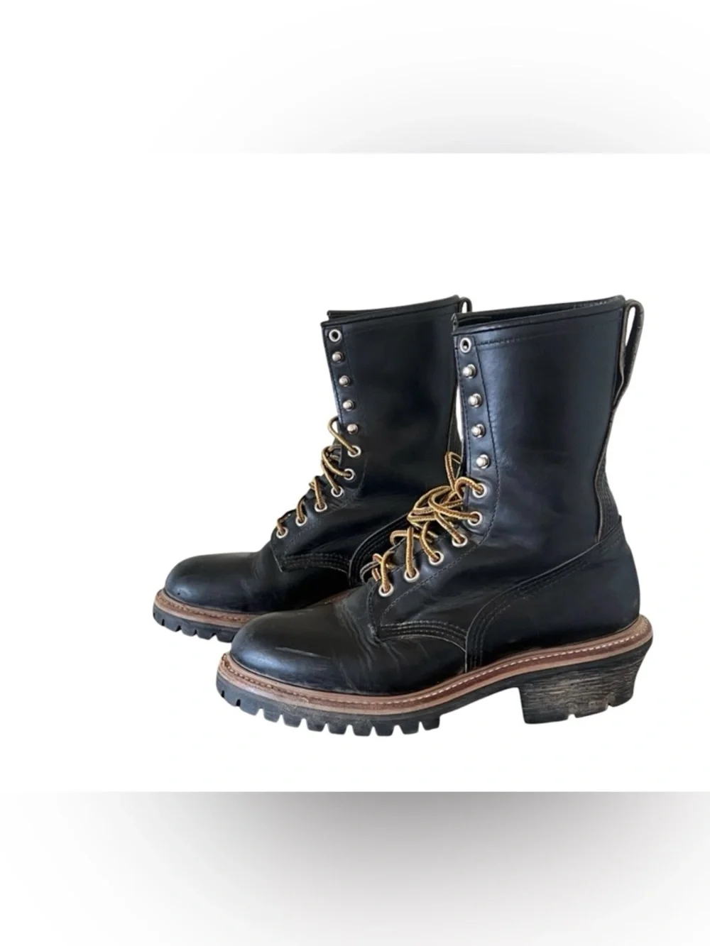 Red Wing Shoes Men's Black Logger Boots #699 - Size 9 - Made in USA‎